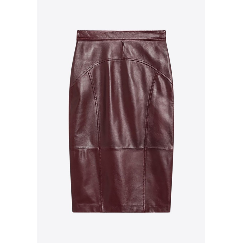 Taiga Pencil Skirt in Nappa Leather