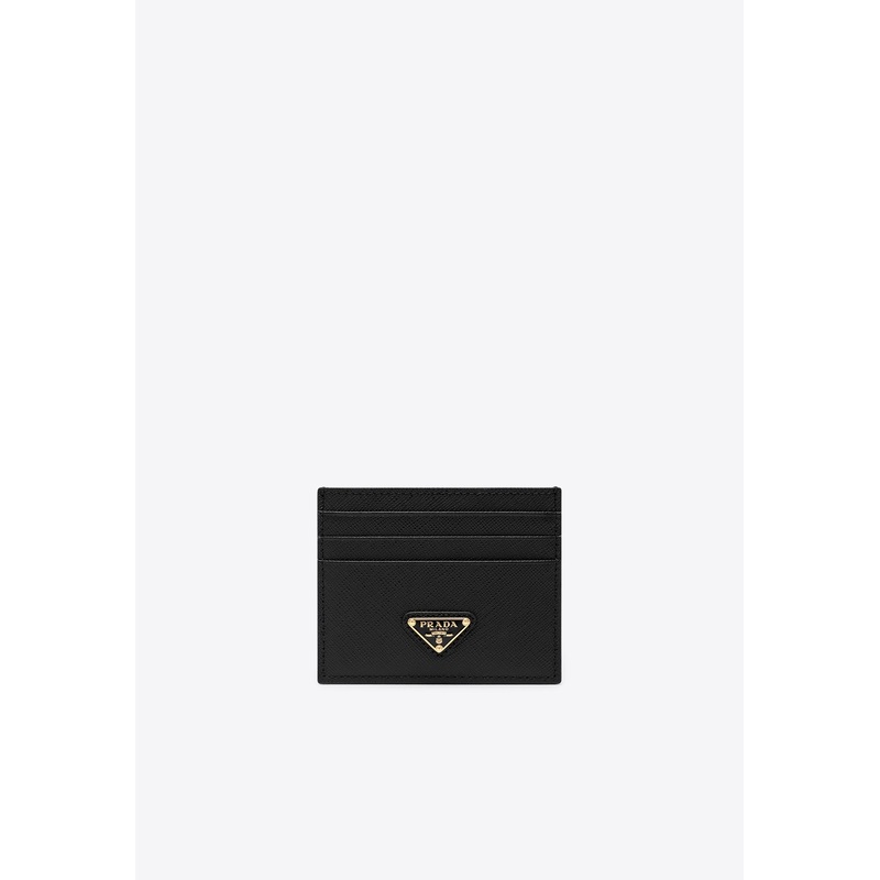 Triangle Logo Calf Leather Cardholder