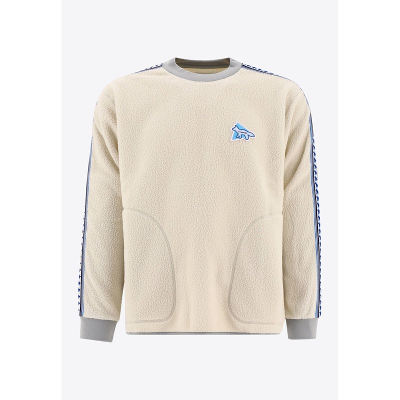 X Maison Kitsun Logo Fleece Sweater