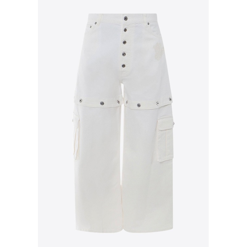 90's Logo Patch Cargo Jeans