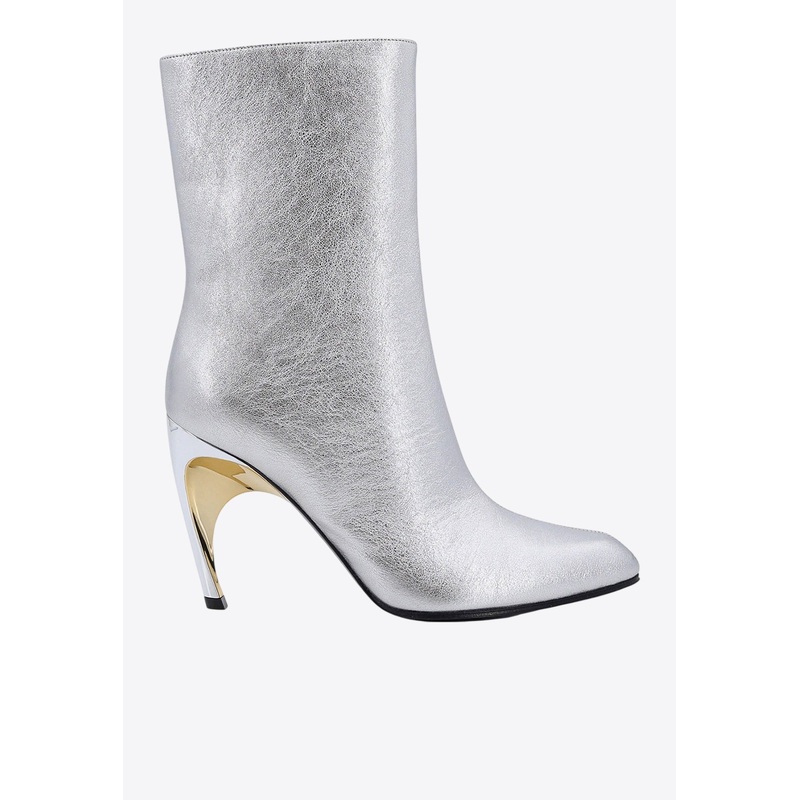Armadillo 95 Metallic Leather Ankle Boots