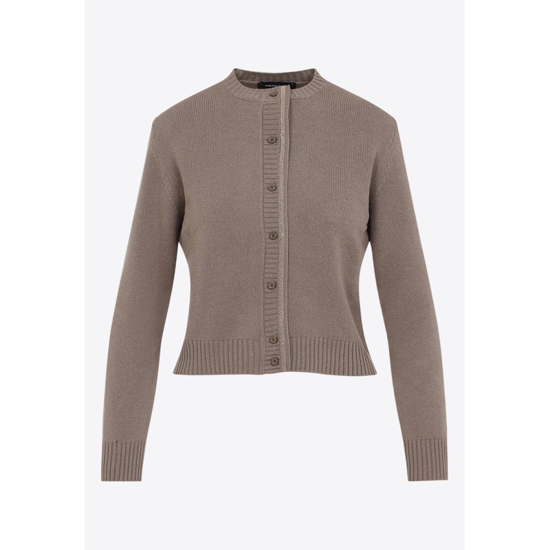 Knitted Cardigan in Wool, Silk and Cashmere