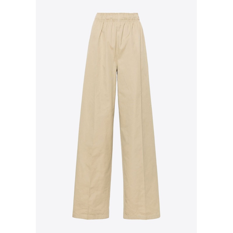 Logo Plaque Wide-Leg Pants