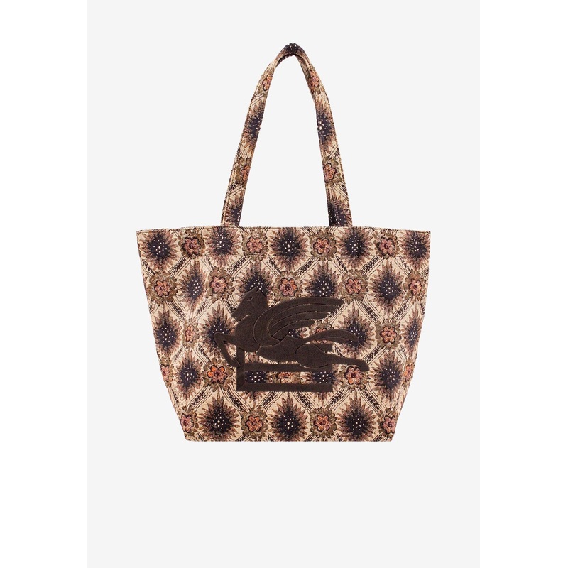 Maxi Embroidered Pegaso Tote Bag