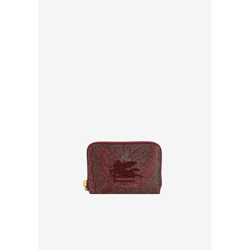 Paisley Jacquard Zipped Wallet