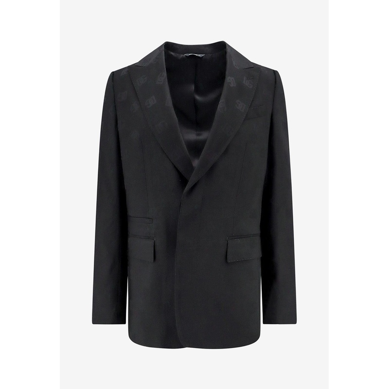 Single-Breasted Wool Tuxedo Jacket