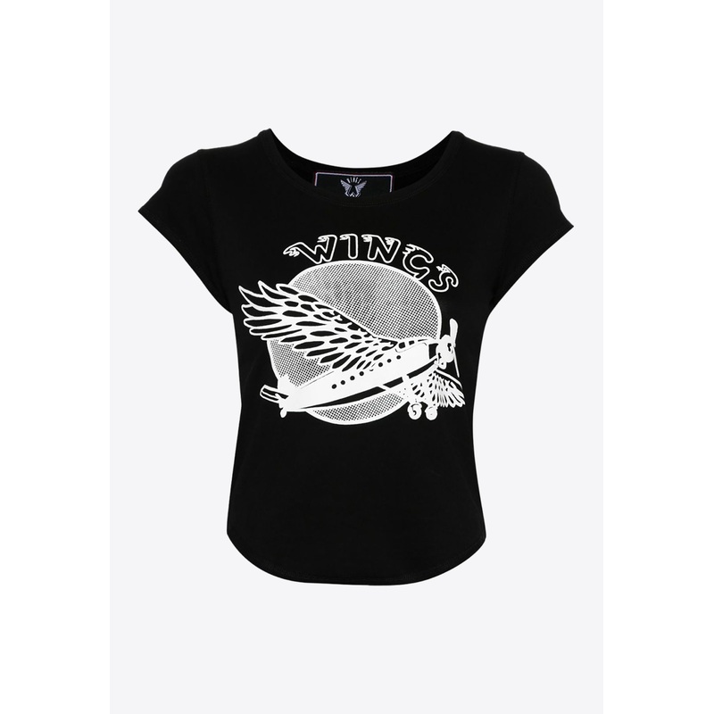Wings Graphic Print Baby Tee