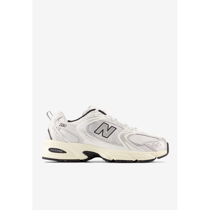 530 Low-Top Sneakers in Silver/Cream