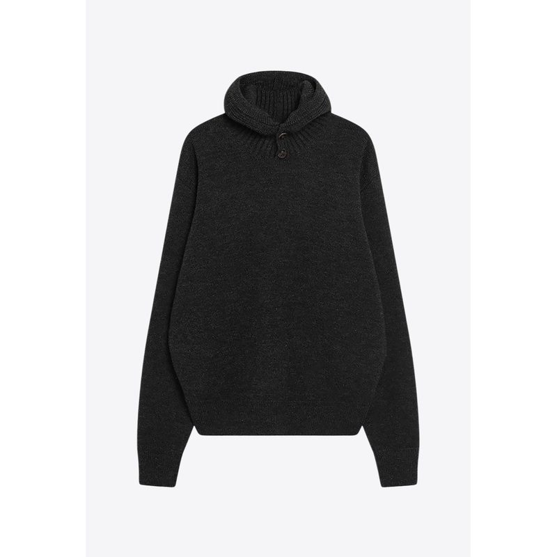 Alpaca-Blend Hooded Sweater