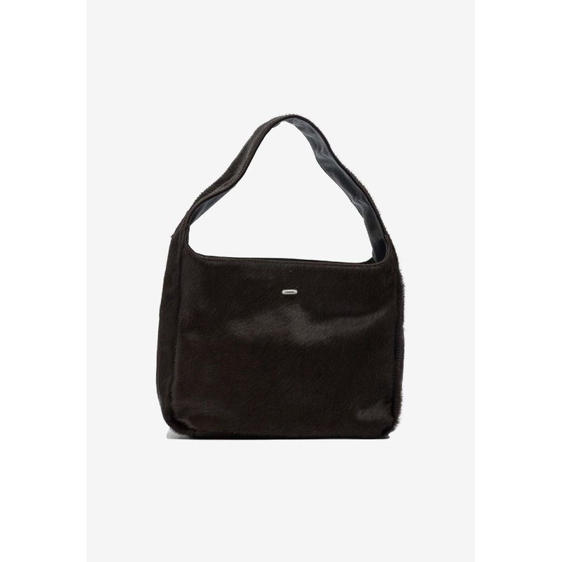 Brick Leather Top Handle Bag