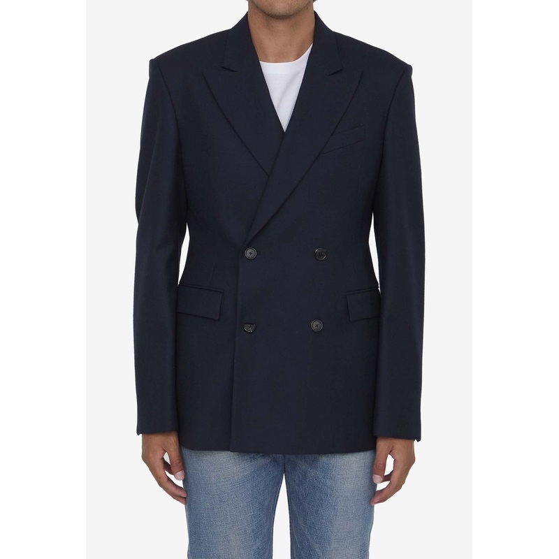 Double-Breasted Wool Blazer