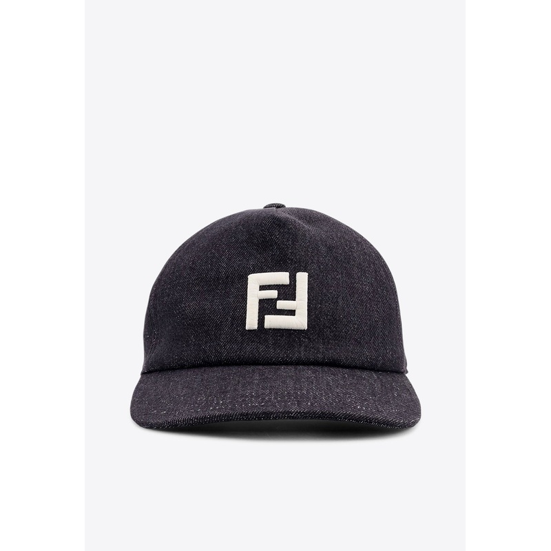 Embroidered FF Denim Baseball Cap