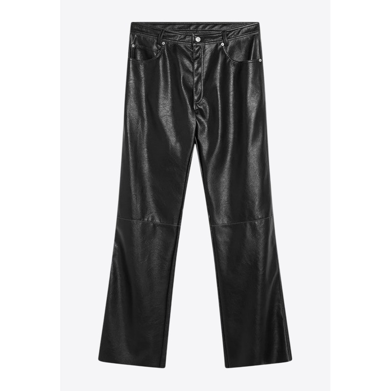 Faux Leather Paneled Pants