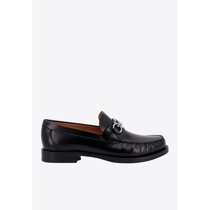 Fort Gancini Plaque Leather Loafers