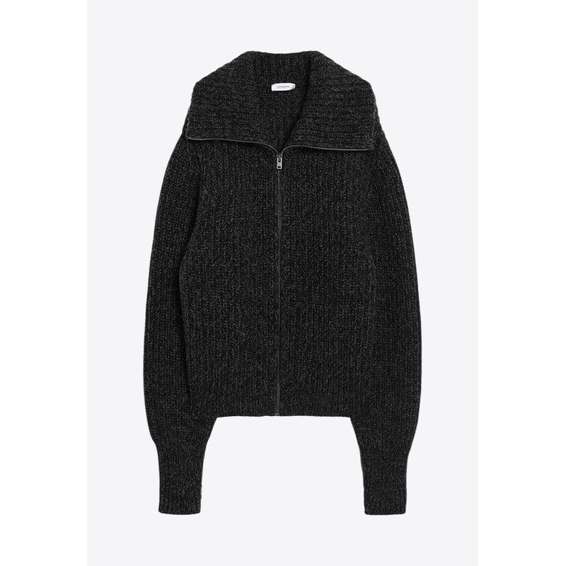 Knitted Alpaca Zip Cardigan