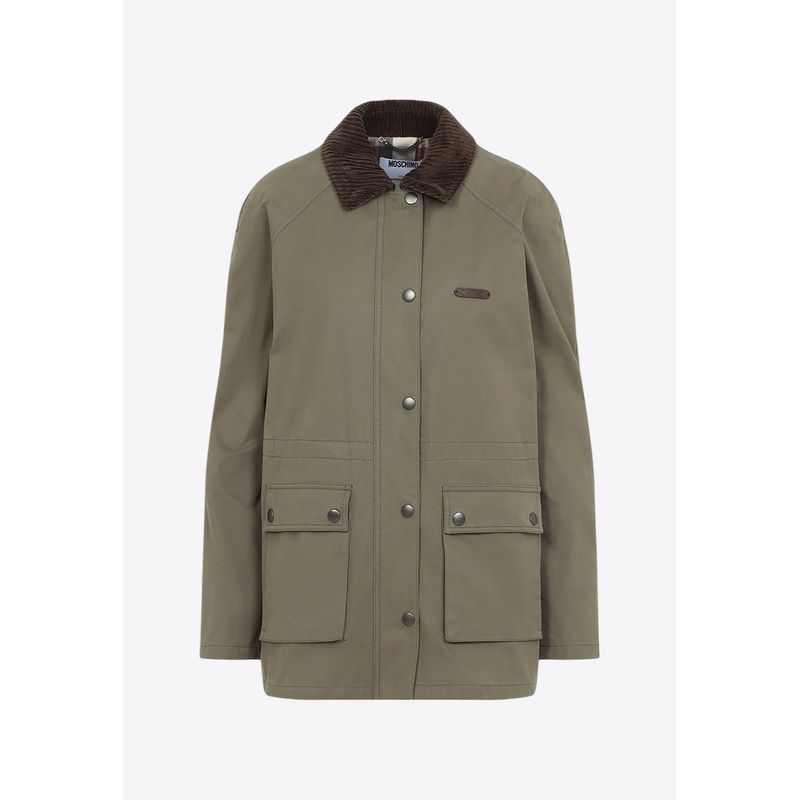 Logo Label Jacket with Elbow Patches