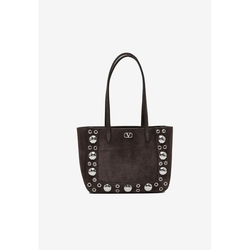 Mini Nellcte Studded Suede Tote Bag