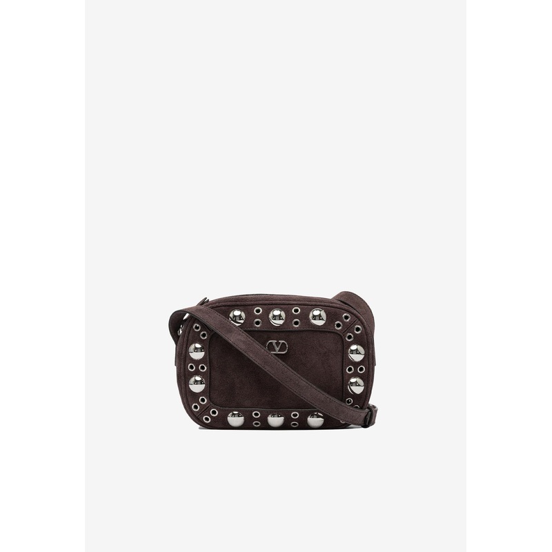 Nellcte Studded Suede Crossbody Bag