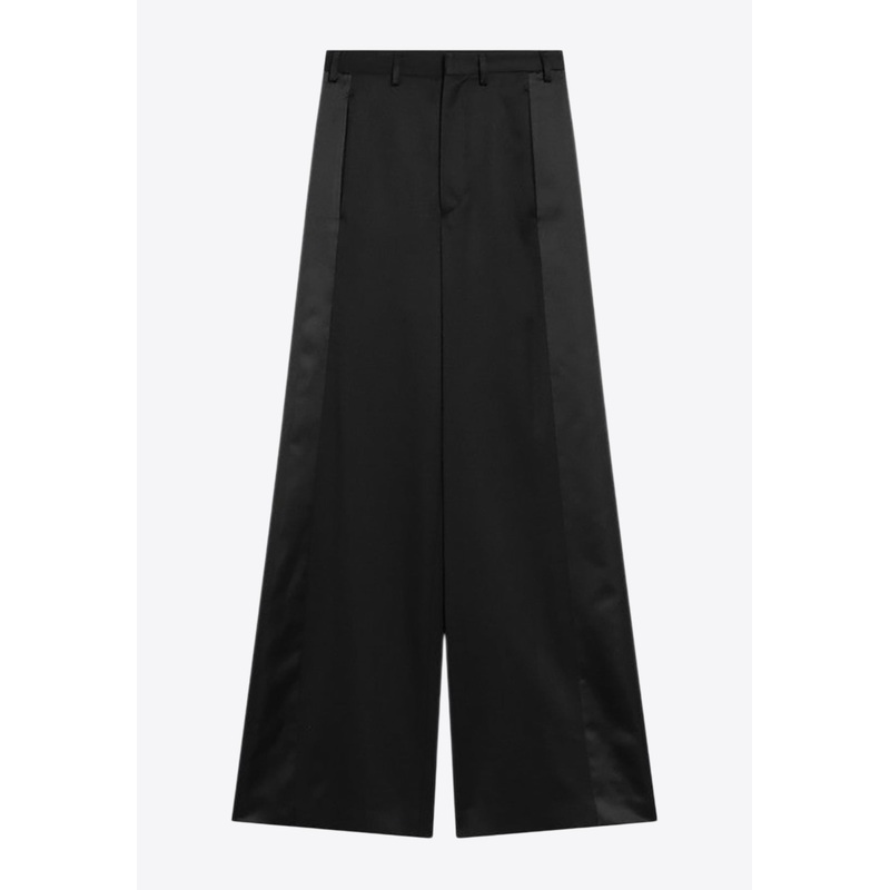 Satin Palazzo Tailored Pants