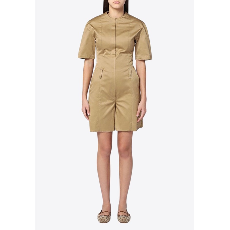 Short-Sleeved Tailored Playsuit