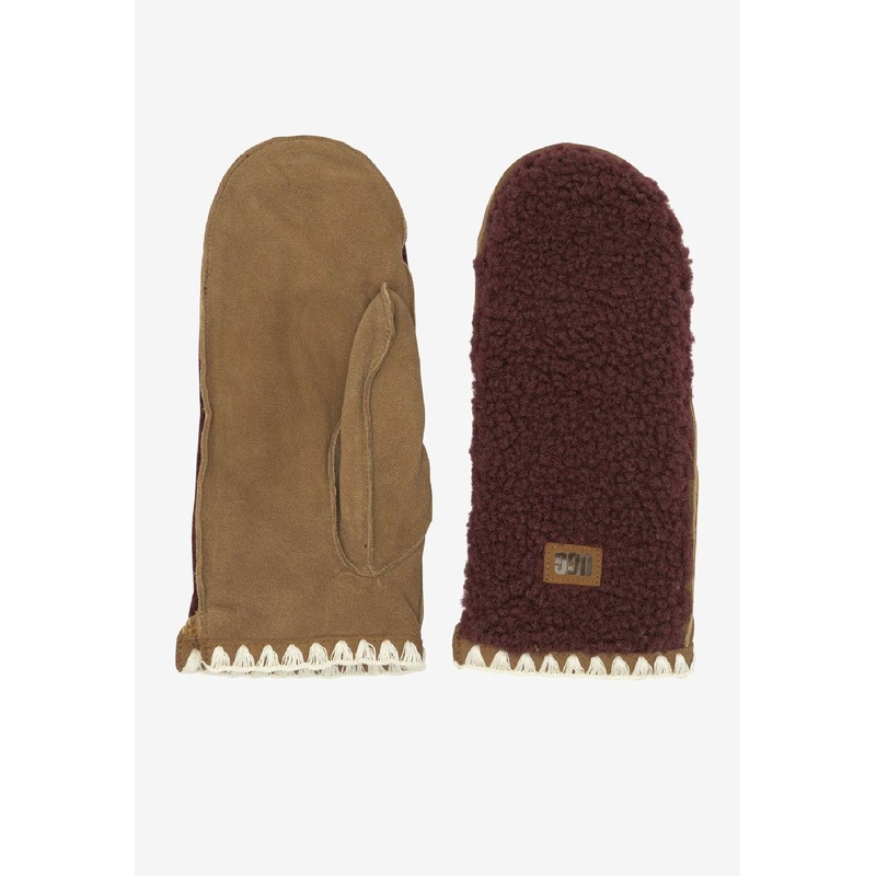 Uggfluff Suede and Shearling Mittens