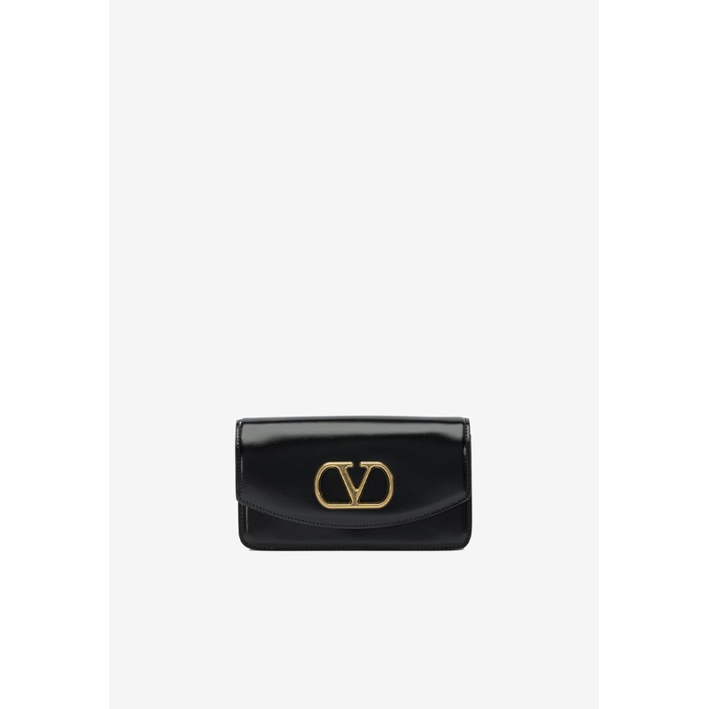 Vain Shiny Leather Clutch Bag