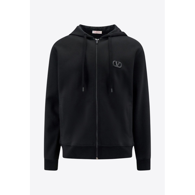 VLogo Patch Zip-Up Hoodie