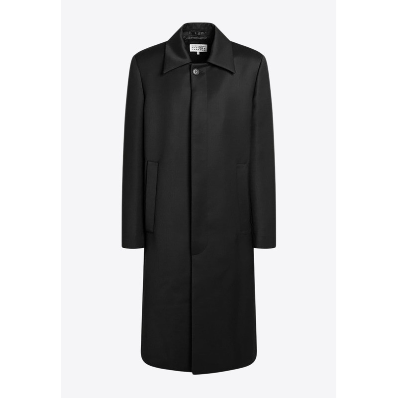 Wool-Blend Long Coat