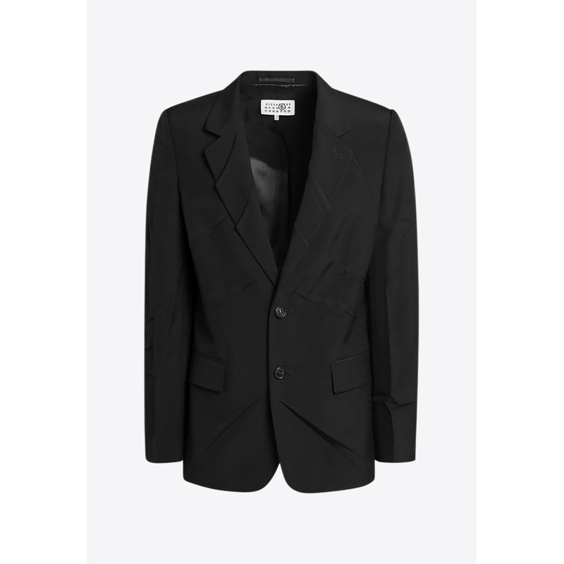 Wool-Blend Single-Breasted Blazer