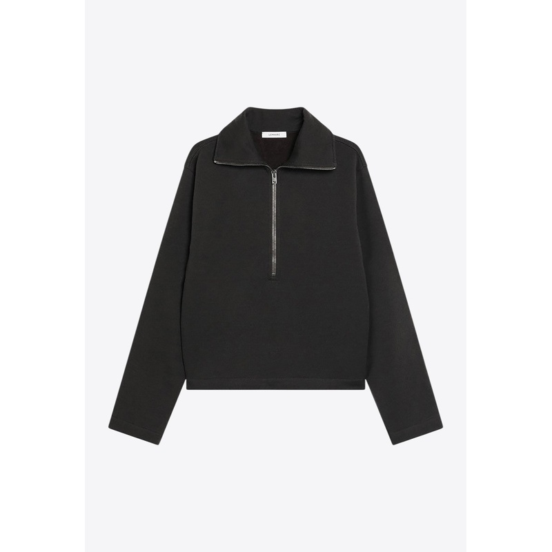 Wool-Blend Zip Sweater