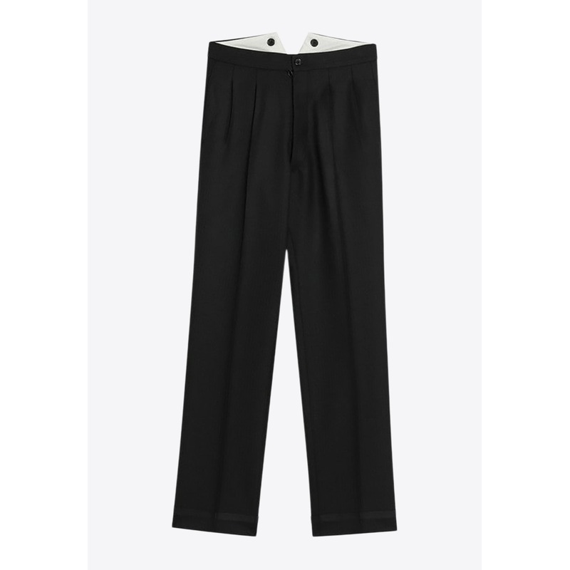 Wool Pleated Pants