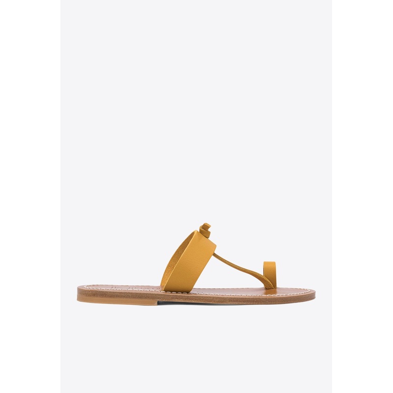 Ankle-Strap Leather Sandals