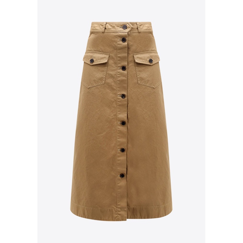Button-Up Midi Skirt