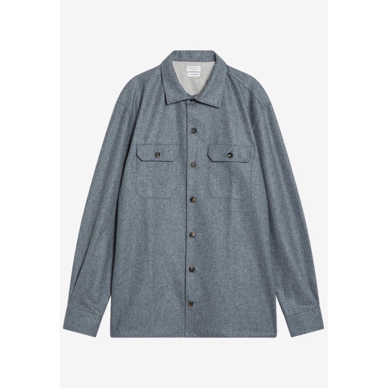 Button-Up Wool Overshirt
