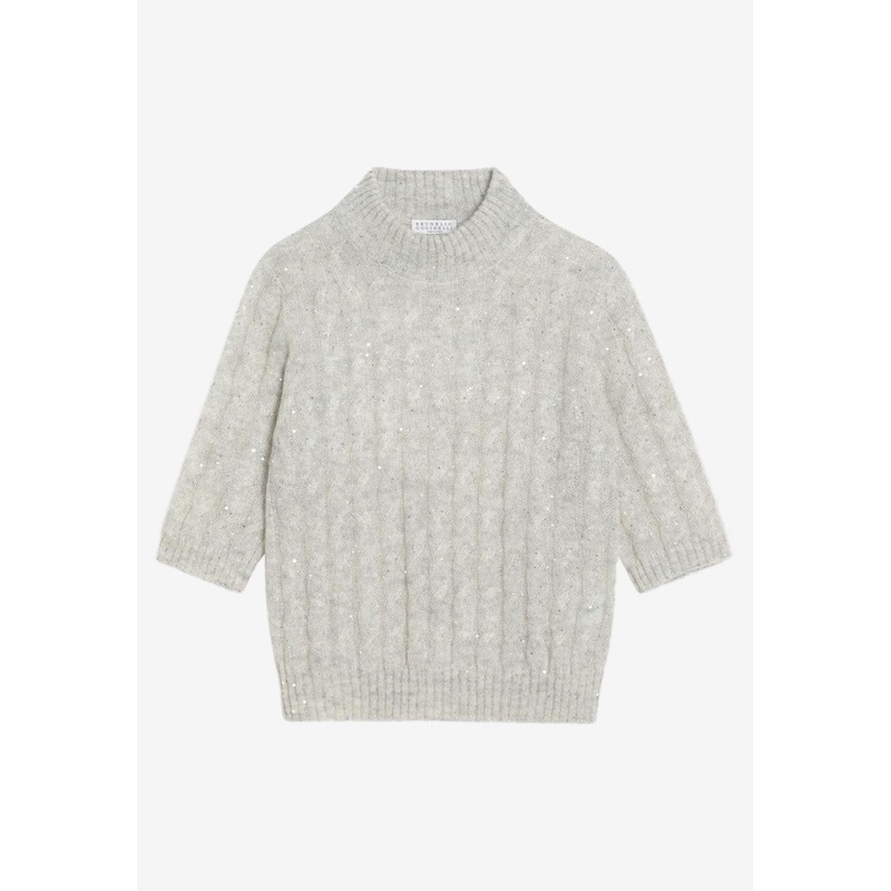 Cropped Cable Knit Top