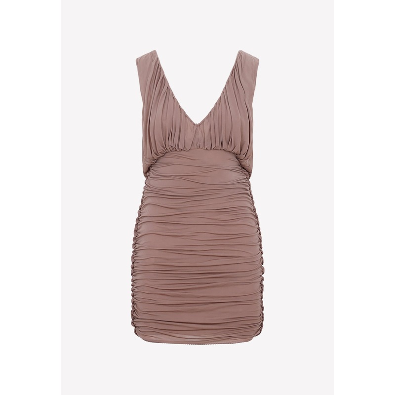 Draped Sleeveless Mini Dress