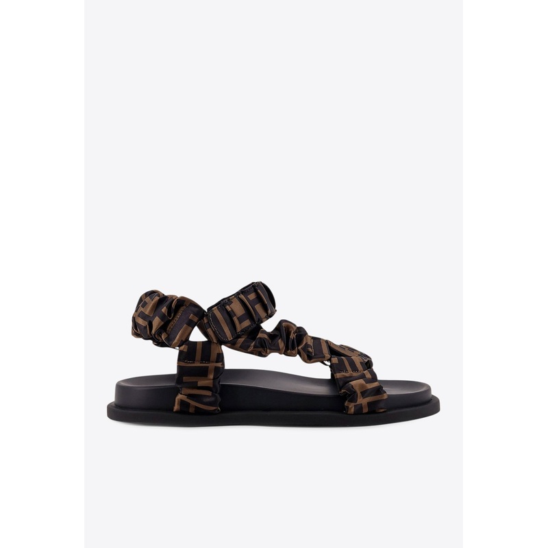 Feel FF Logo Satin Sandals