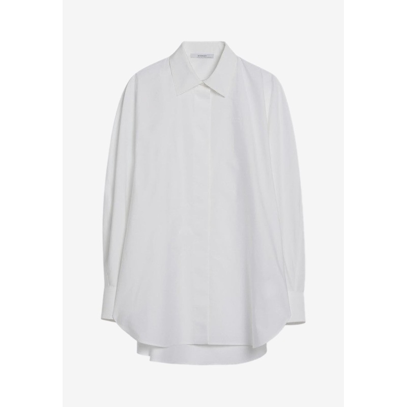 Logo Embroidered Button-Up Shirt