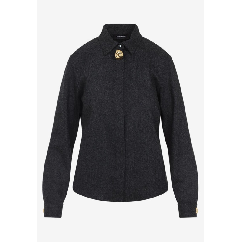 Long-Sleeved Wool Shirt