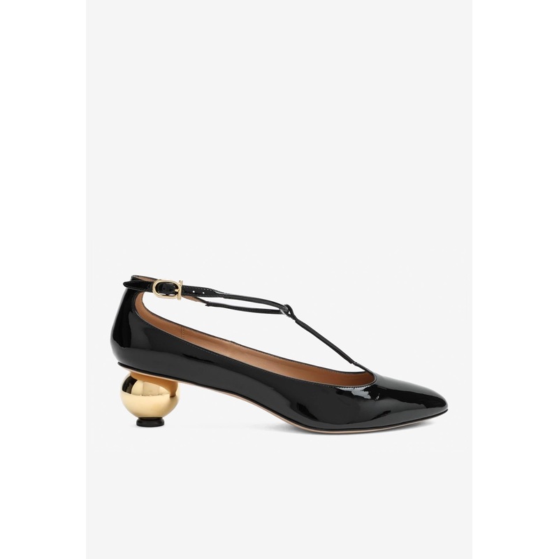 Tania 40 T-strap Pumps in Patent-Leather