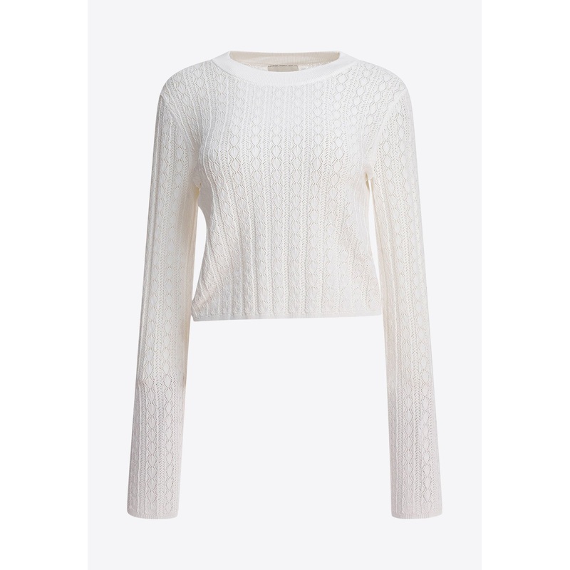 Tinos Ribbed Knit Cropped Sweater