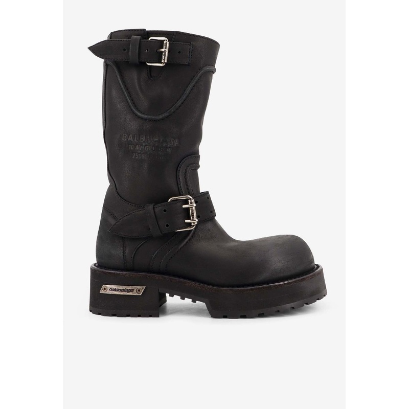 Venom Buckled Mid-Calf Boots