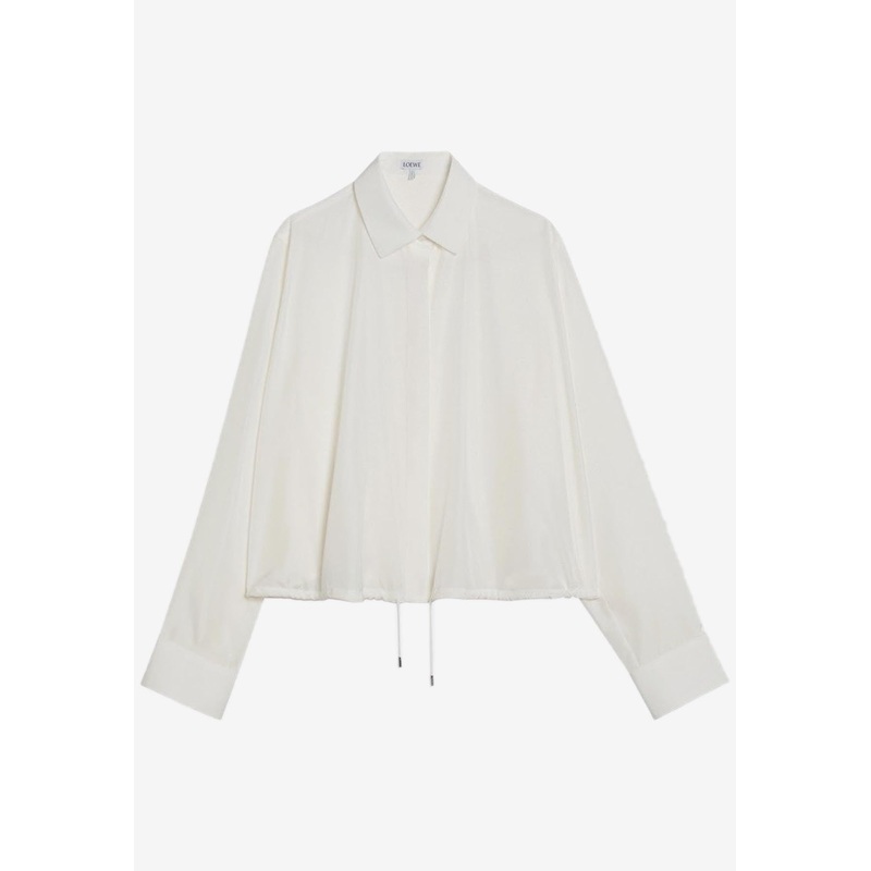 Balloon Button-Up Silk Shirt