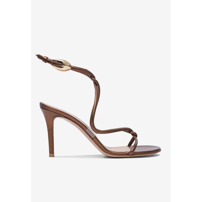 Black Mamba 85 Metallic Leather Sandals