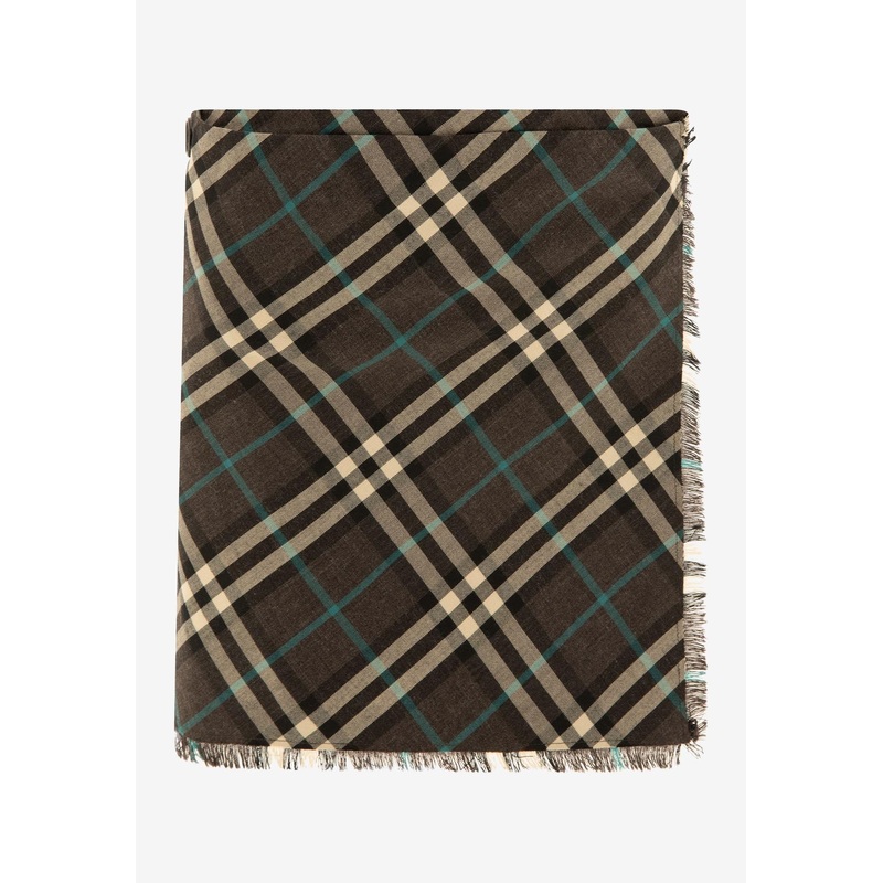 Check Pattern Mini Wrap Skirt