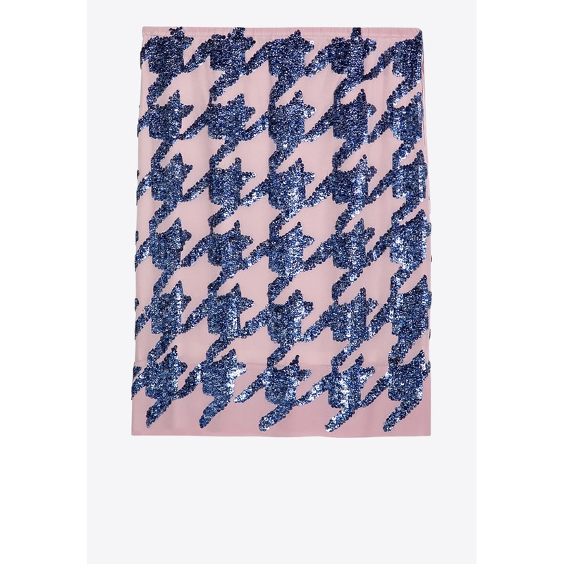 Drawstring Sequined Skirt