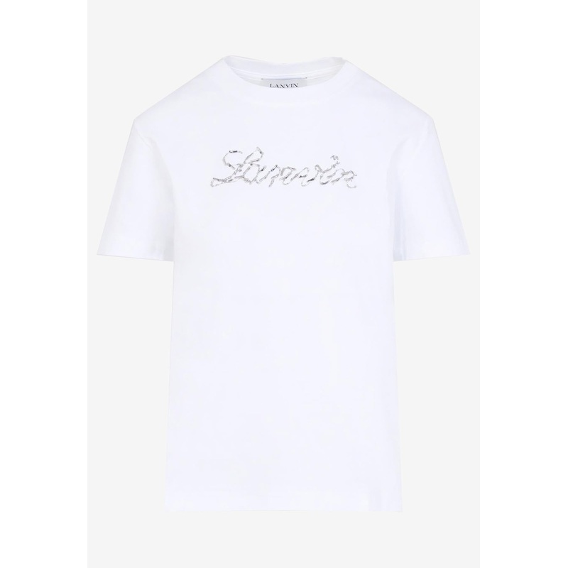 Embroidered Script Logo T-shirt