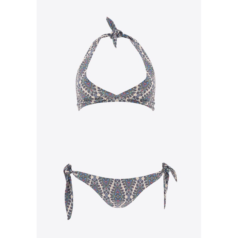 Floral-Pattern Two-Piece Bikini