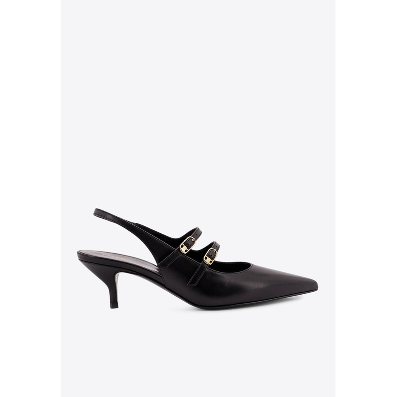 Judy 55 Double Strap Mary-Jane Slingback Pumps