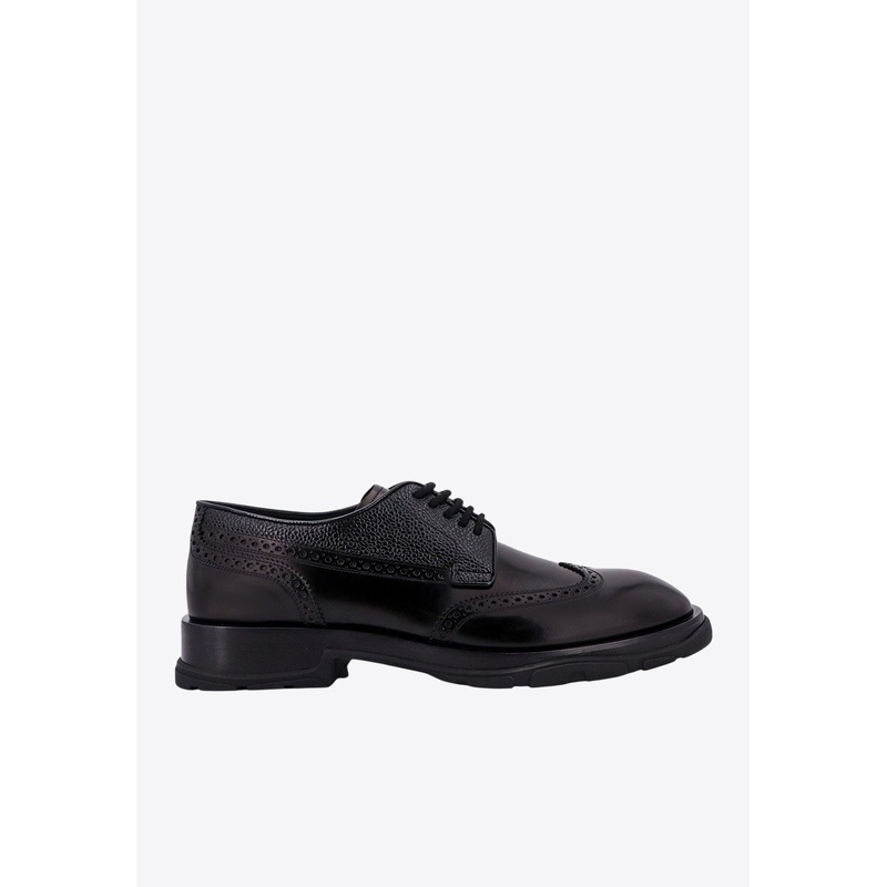 Lace-Up Leather Brogue Shoes